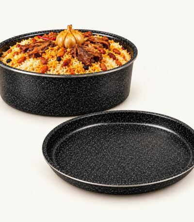 Life Smile Şah plov qazanı 40 sm, 12 litr — qazan və ayrıca alt qab