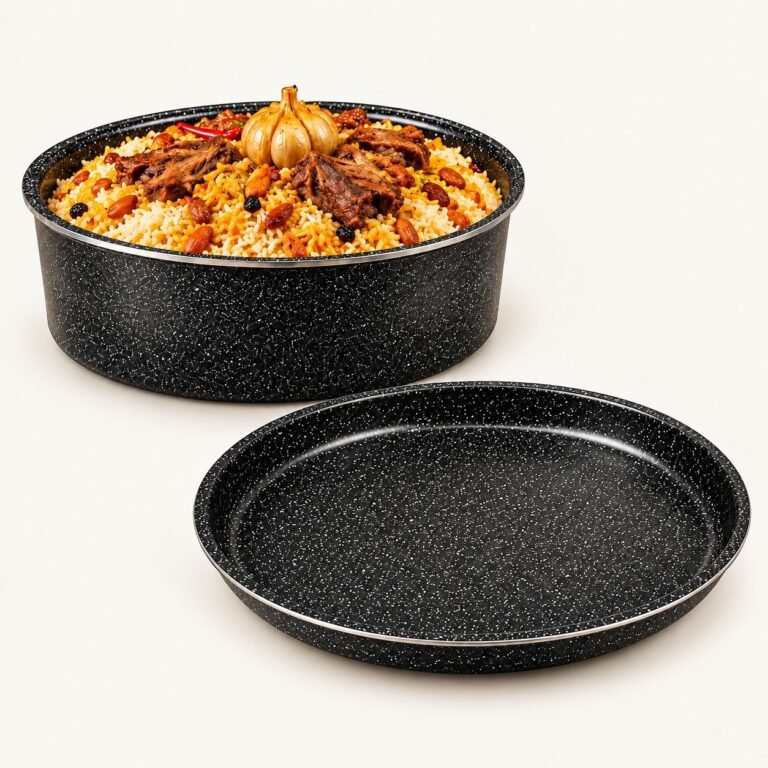 Life Smile Şah plov qazanı 40 sm, 12 litr — qazan və ayrıca alt qab