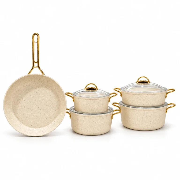 Onast krem qranit qazan və tava dəsti