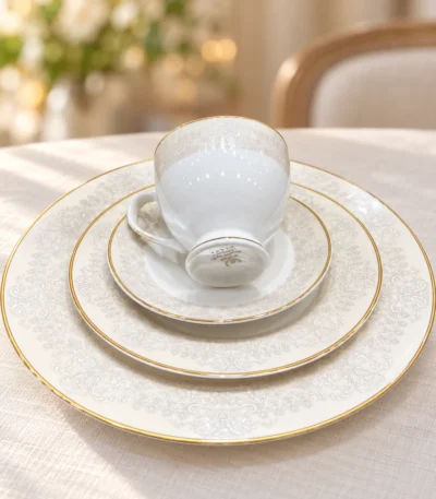 128 parça yemək və çay dəsti – incə ornament