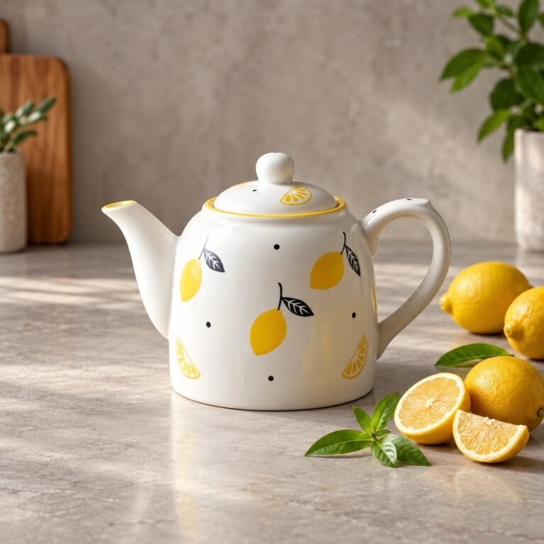 Limon naxışlı keramika dəmlik