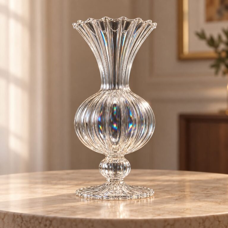 Ayaqlı şüşə vaza – 22 sm
