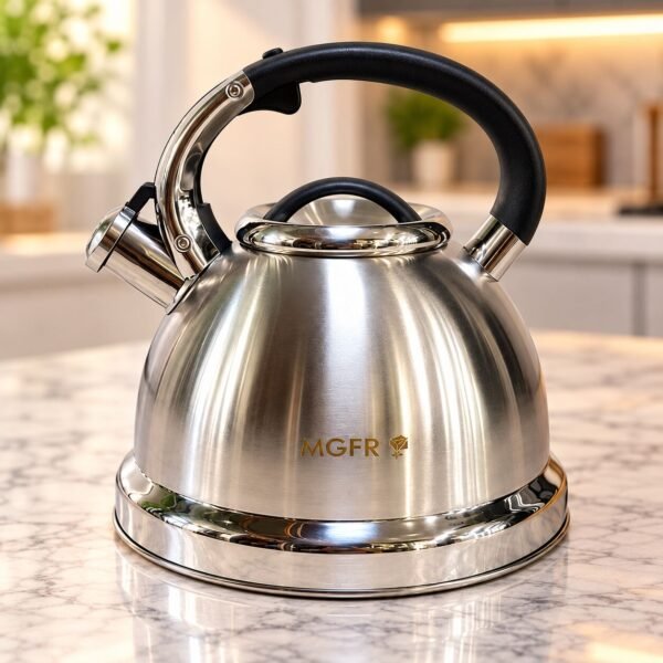 MGFR 18/10 polad çaydan – 3,5 l, polad, qara qövs qulplu