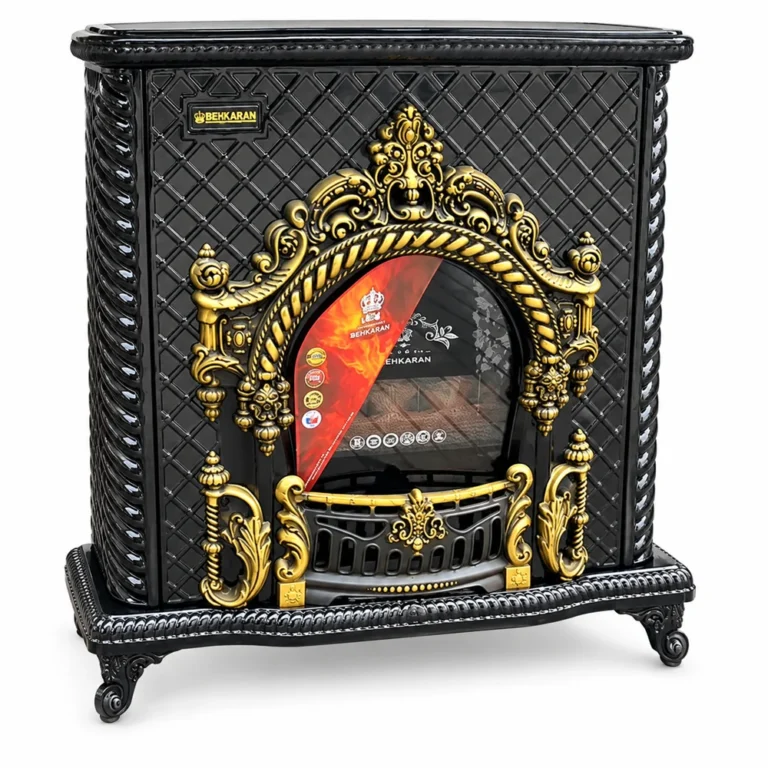 Behkaran qaz kamini – qara-qızılı, ornamentli tağ