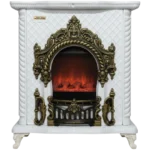 Behkaran qaz kamini – ağ-qızılı, ornamentli tağ