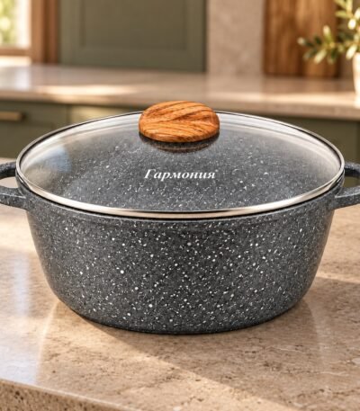 Gornitsa Harmoniya qapaqlı qazan – 3 l, boz