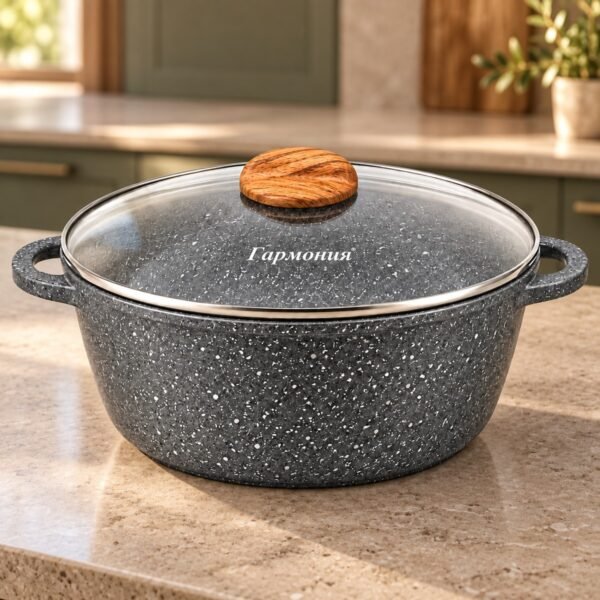 Gornitsa Harmoniya qapaqlı qazan – 3 l, boz