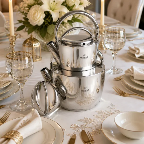 Life Smile Luxury 18/10 çaydan dəsti – 2,5 l və 1 l