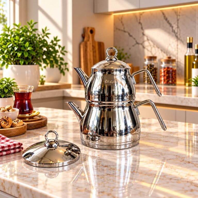 Özlife 18/10 çaydan dəsti – 2,2 l + 1 l, gümüşü